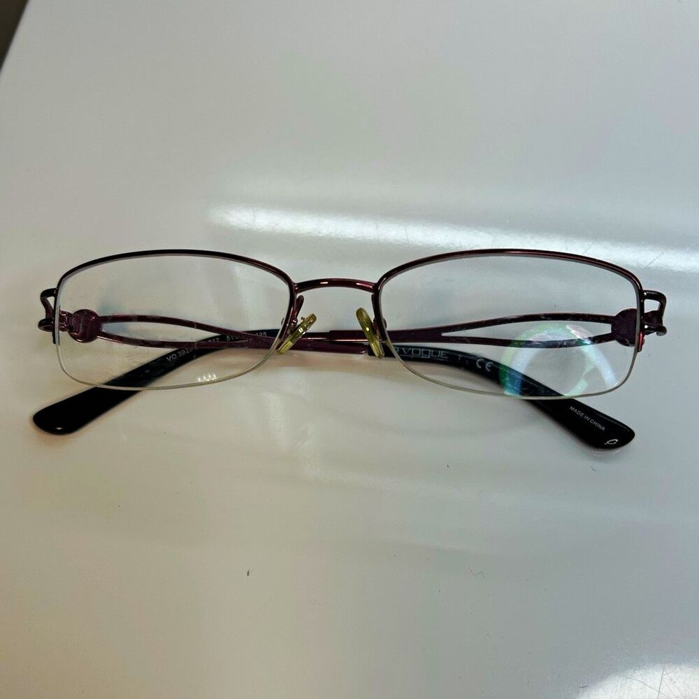 Vogue VO3929-B1 812 Burgundy Rectangular Metal/Plastic Full Rim Frames 51-18-135
